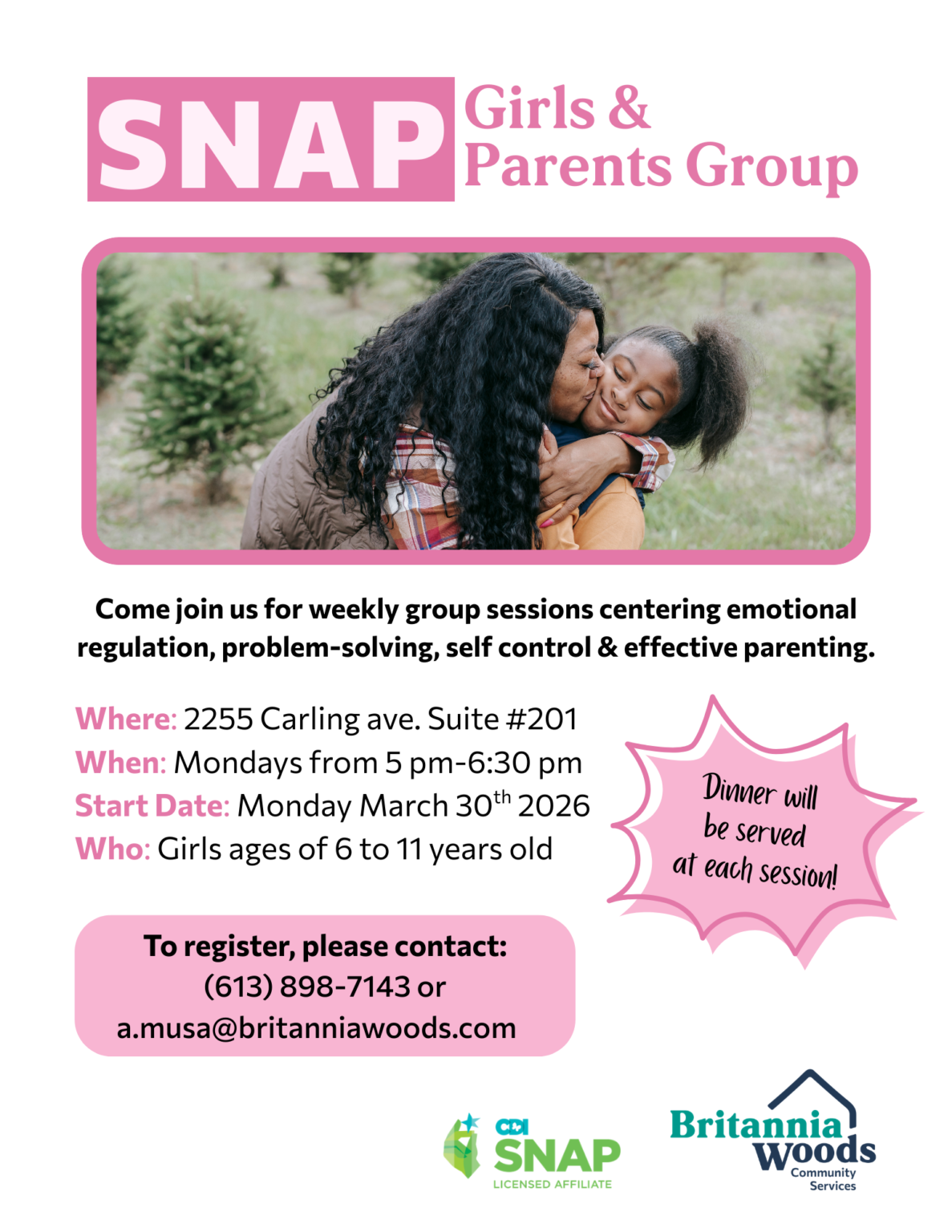 Snap Parents SNAP Girls & Parents Group – Britannia Woods Community Services